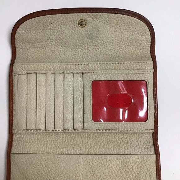 Dooney & Bourke Pebble Grain Leather Continental Clutch Wallet Oyster Color - Picture 10 of 15